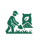 Pose ecorces et gravier